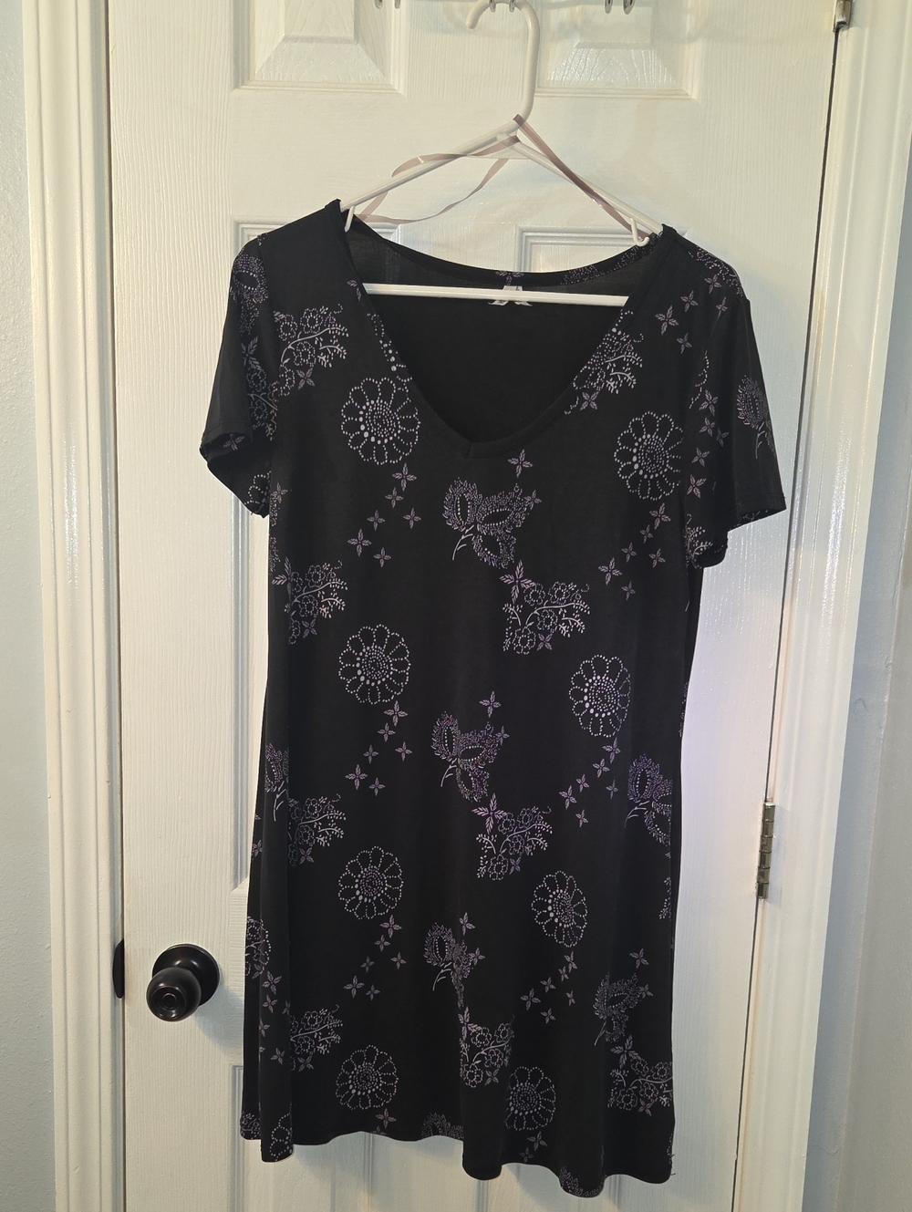 Mudd Black Dress with Floral Print